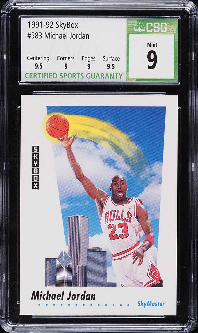 1991 SkyBox Basketball Michael Jordan #583 CSG 9 MINT