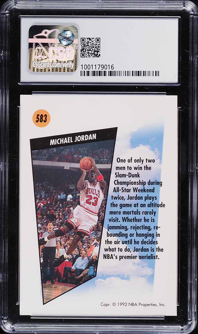 1991 SkyBox Basketball Michael Jordan #583 CSG 9 MINT