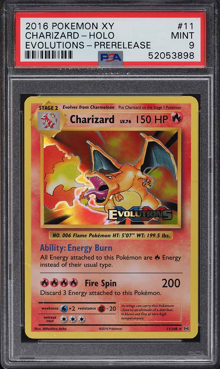 2016 Pokemon XY Evolutions Prerelease Holo Charizard #11 PSA 9 MINT on  Fanatics Collect