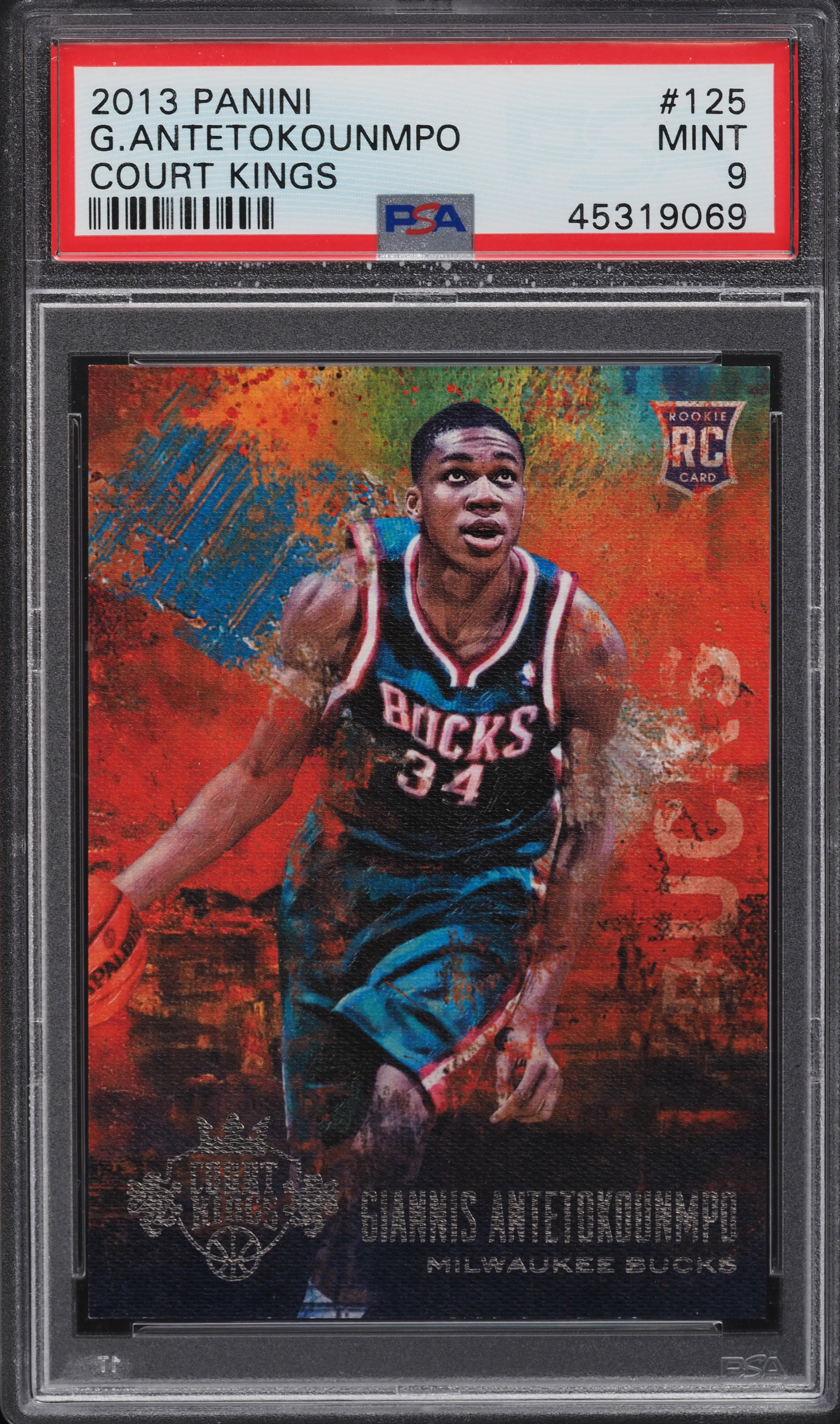 2013 Panini Court Kings Giannis Antetokounmpo ROOKIE #125 PSA 9 