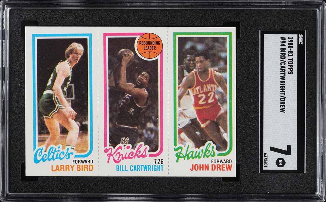 1980 Topps Basketball Larry Bird Cartwright Drew ROOKIE SGC 7 NRMT