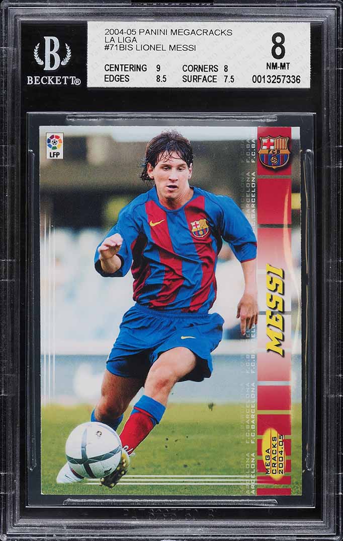 2004 Panini Sports Mega Cracks La Liga Lionel Messi ROOKIE #71 BGS 8 NM-MT