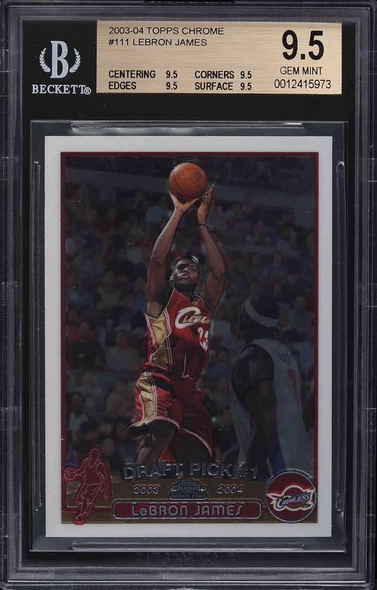 2003 Topps Chrome LeBron James ROOKIE #111 BGS 9.5 GEM MINT