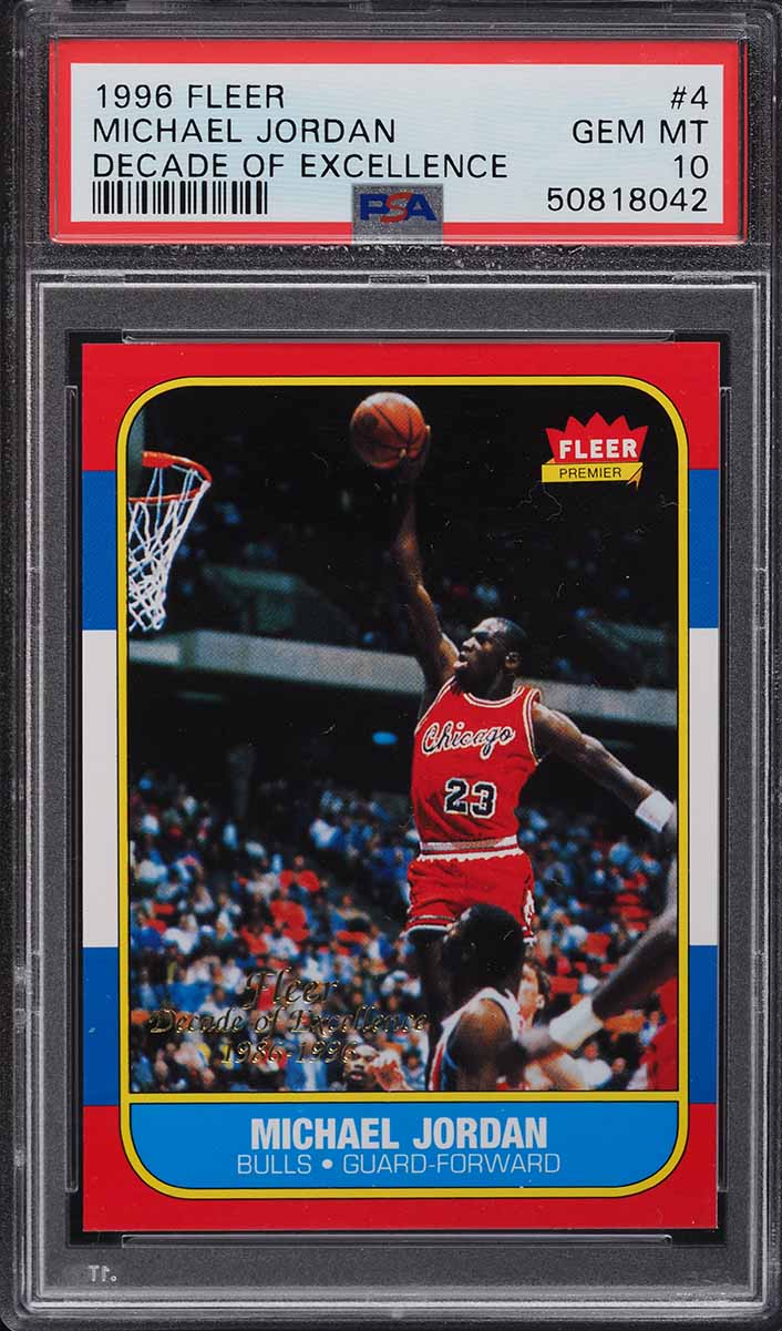 1996 Fleer Decade Of Excellence Michael Jordan #4 PSA 10 GEM MINT