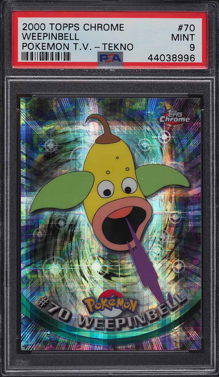 2000 Pokemon Topps Chrome Series 1 Tekno Weepinbell #70 PSA 9 MINT