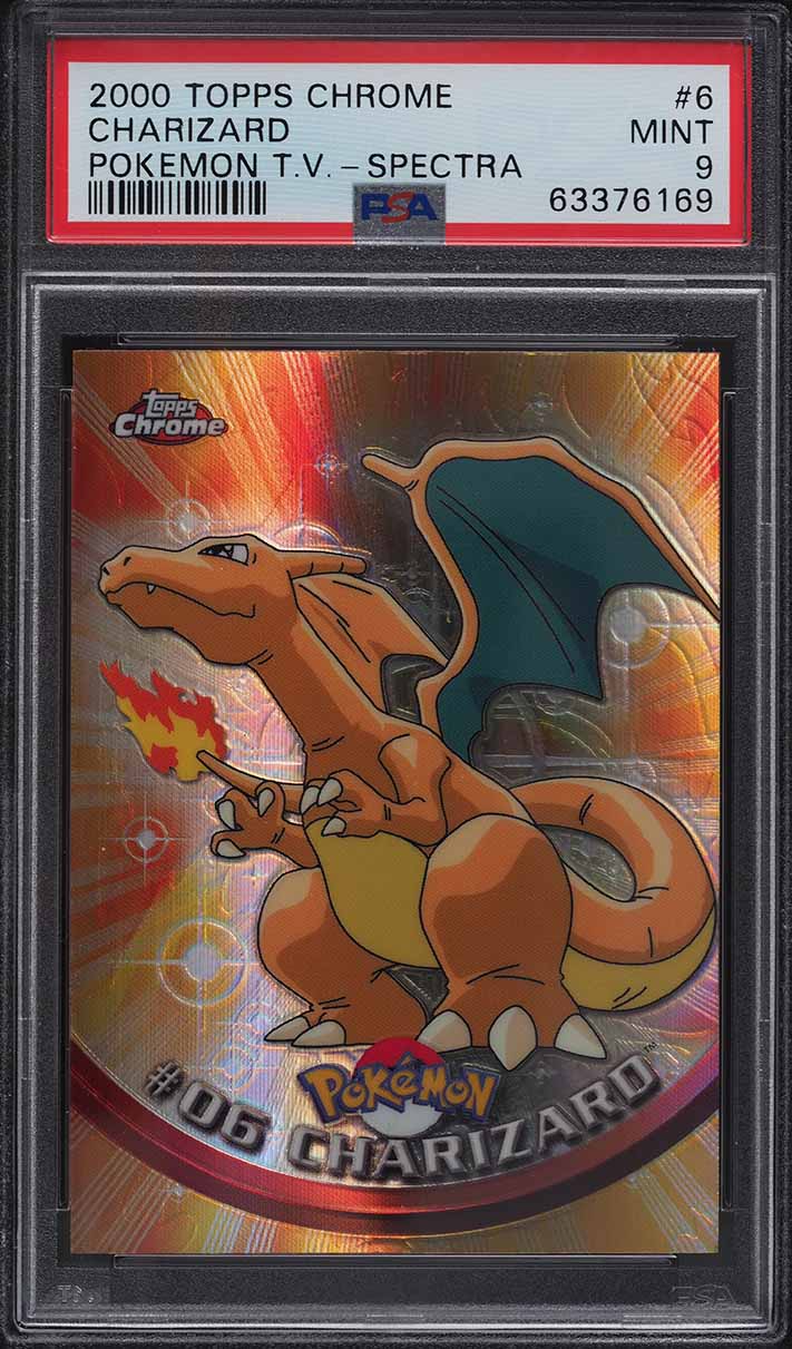 2000 Pokemon Topps Chrome Series 1 Spectra Charizard #6 PSA 9 MINT