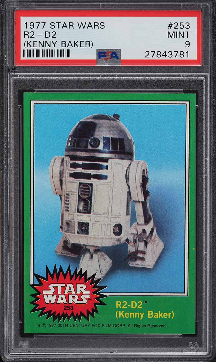 1977 Topps Star Wars R2-D2 (Kenny Baker) #253 PSA 9 MINT on