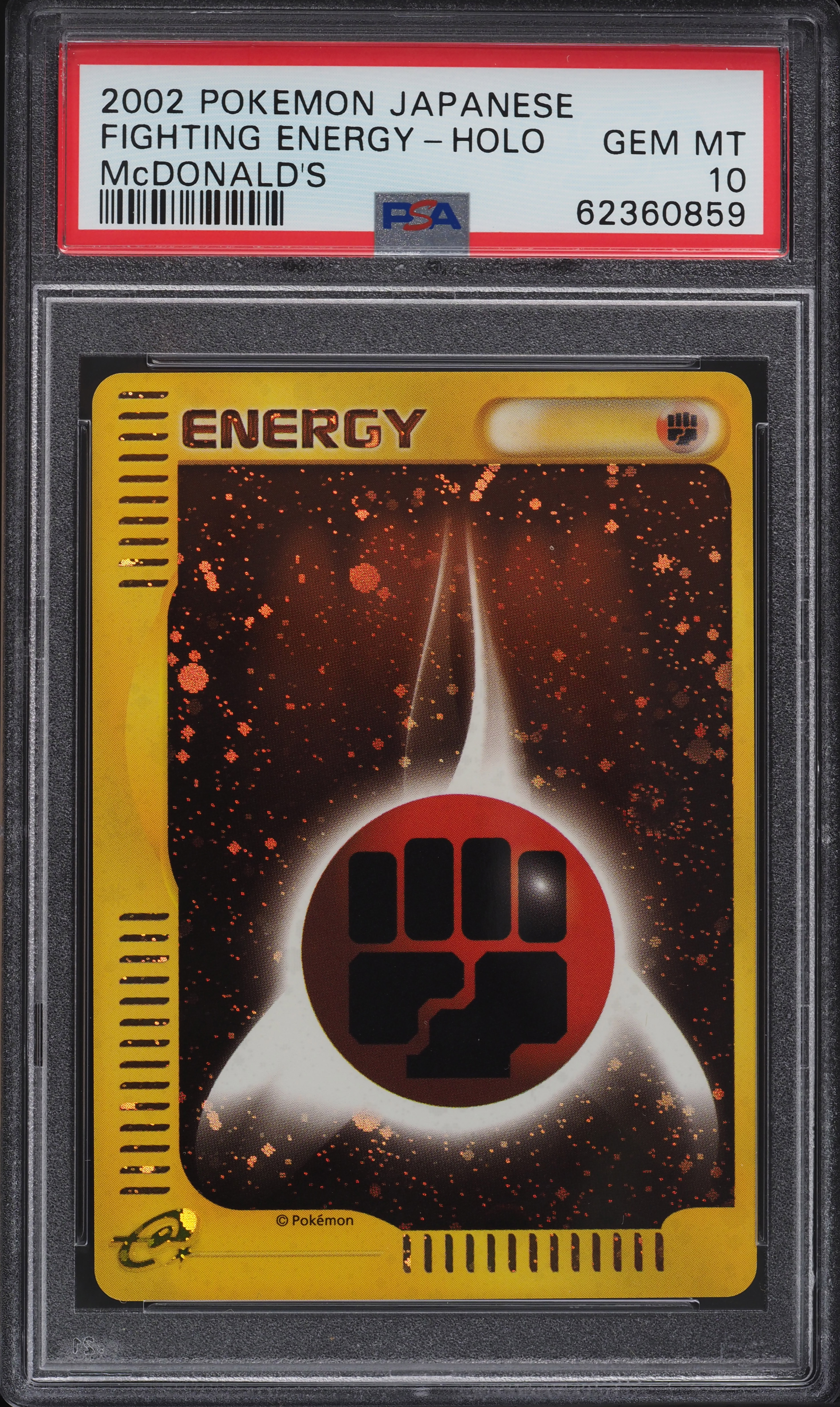 2002 Pokemon Japanese McDonald's Holo Fighting Energy PSA 10 GEM