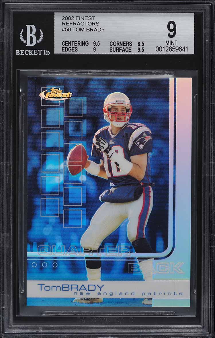 2002 Finest Refractor Tom Brady /250 #50 BGS 9 MINT