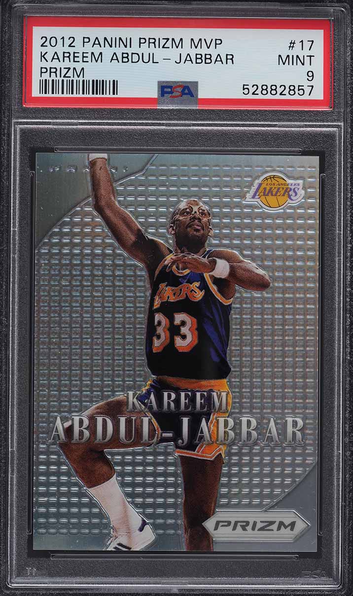 2012 Panini Prizm Most Valuable Players Prizm Kareem Abdul-Jabbar #17 PSA 9 MINT