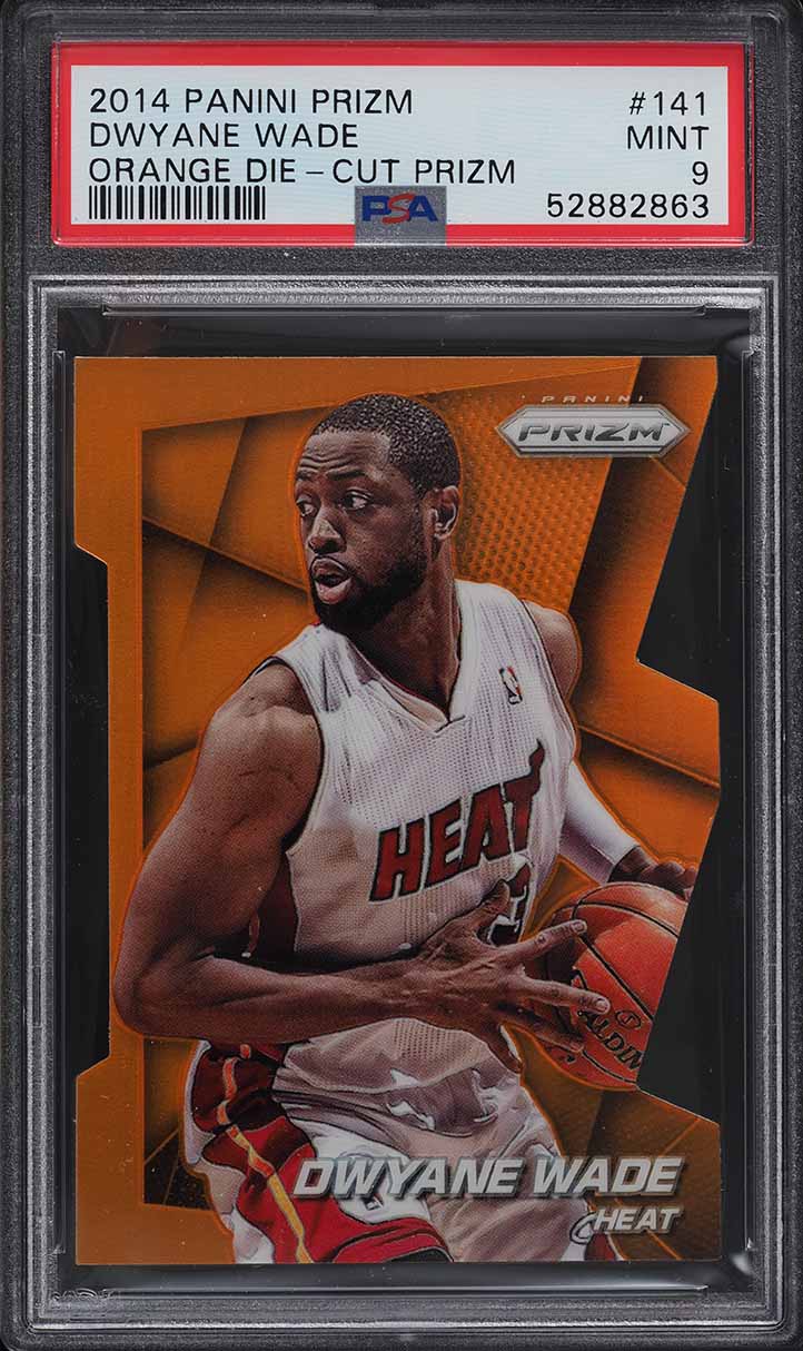 2014 Panini Prizm Orange Die-Cut Dwyane Wade /139 #141 PSA 9 MINT