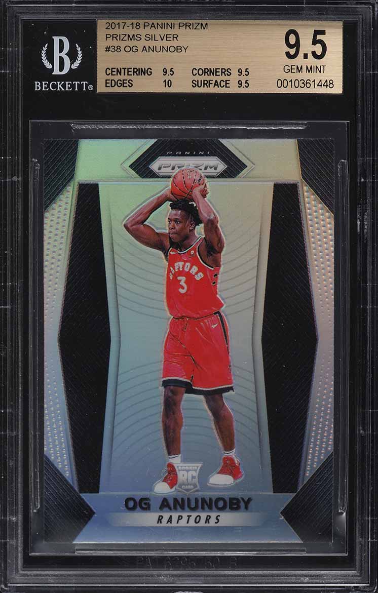2017 Panini Prizm Silver OG Anunoby ROOKIE RC #38 BGS 9.5 GEM MINT
