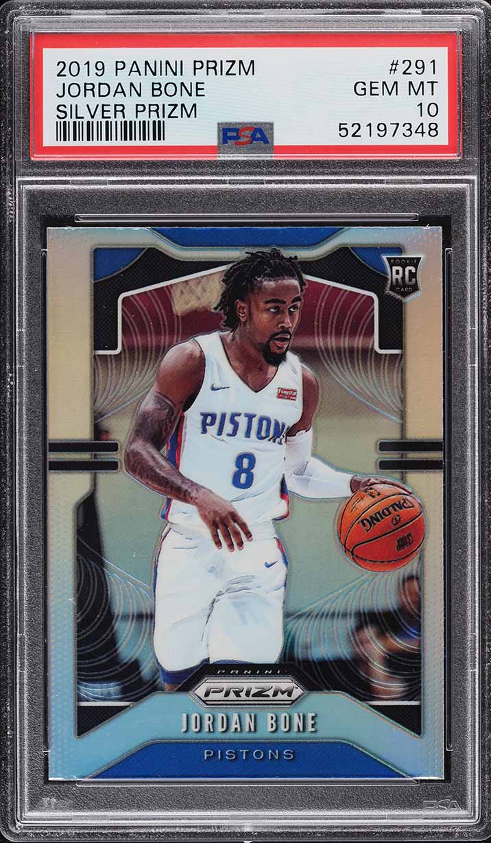 2019 Panini Prizm Silver Jordan Bone ROOKIE #291 PSA 10 GEM MINT