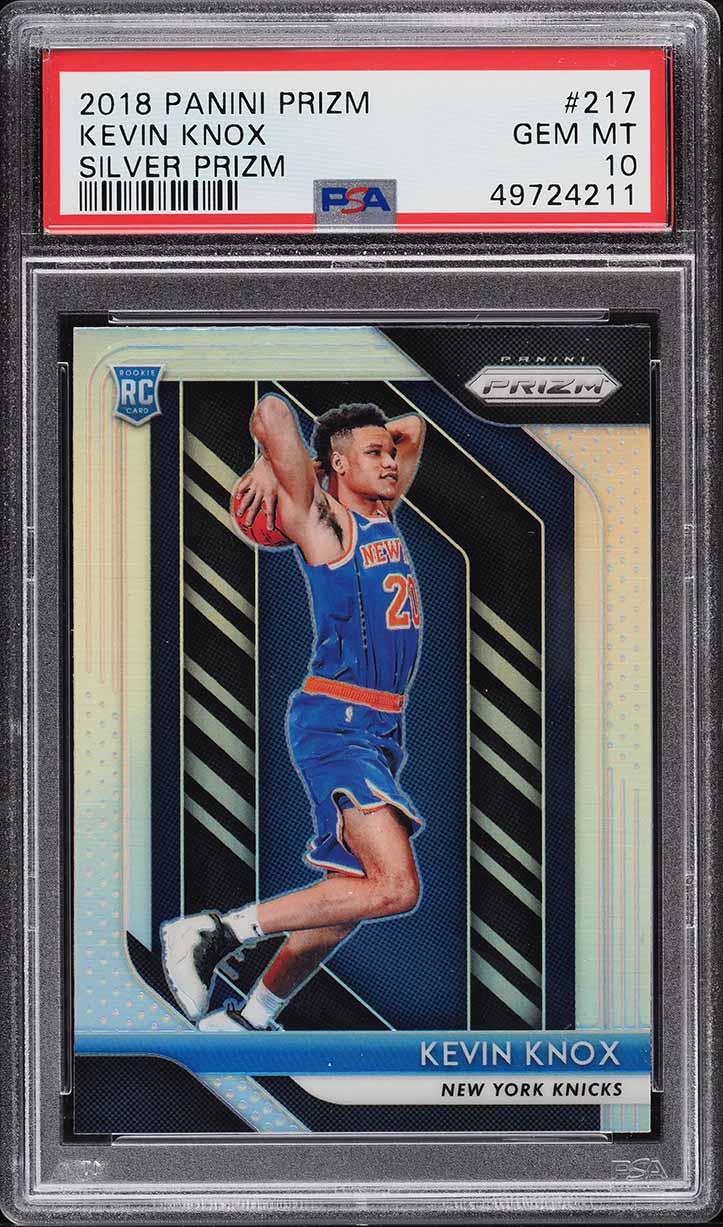 2018 Panini Prizm Silver Kevin Knox ROOKIE #217 PSA 10 GEM MINT