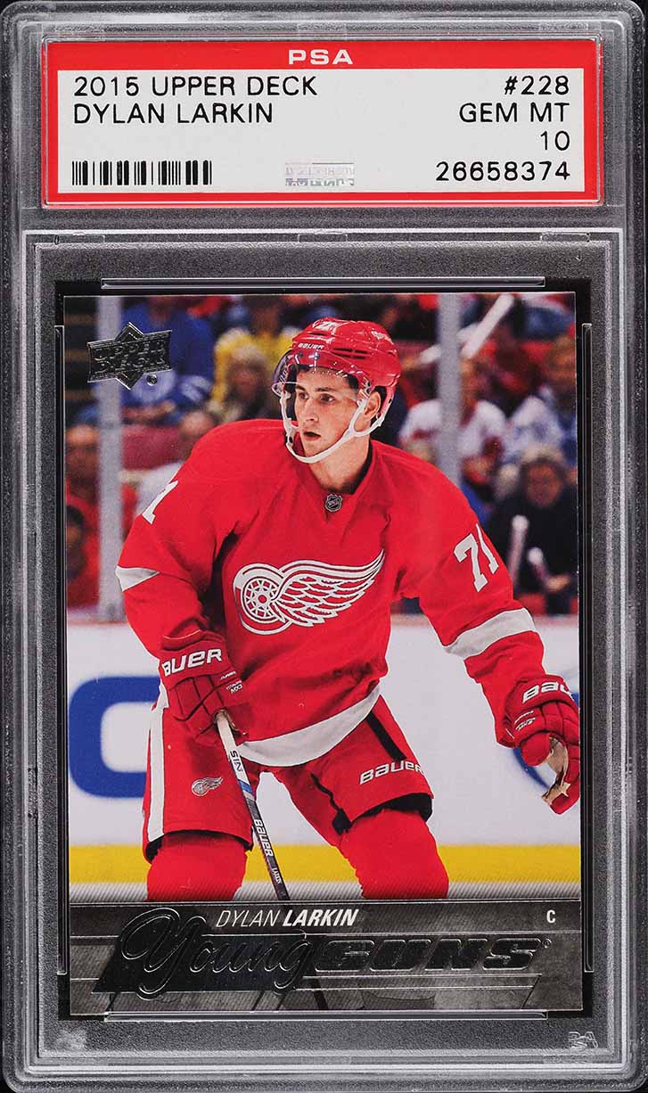 2015 Upper Deck Young Guns Dylan Larkin ROOKIE #228 PSA 10 GEM MINT
