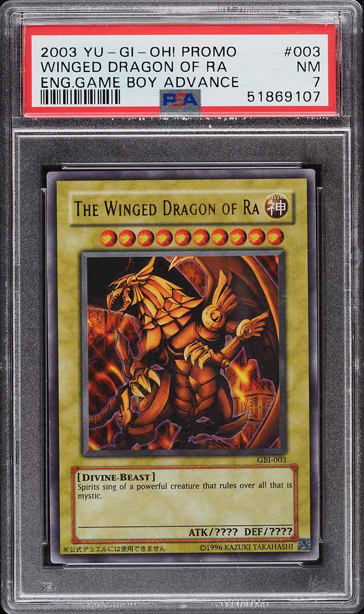 2003 Yu-Gi-Oh! Game Boy Advance Ultra Rare Winged Dragon Of Ra