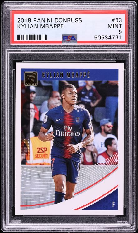 2018 Donruss Soccer Kylian Mbappe ROOKIE #53 PSA 9 MINT on