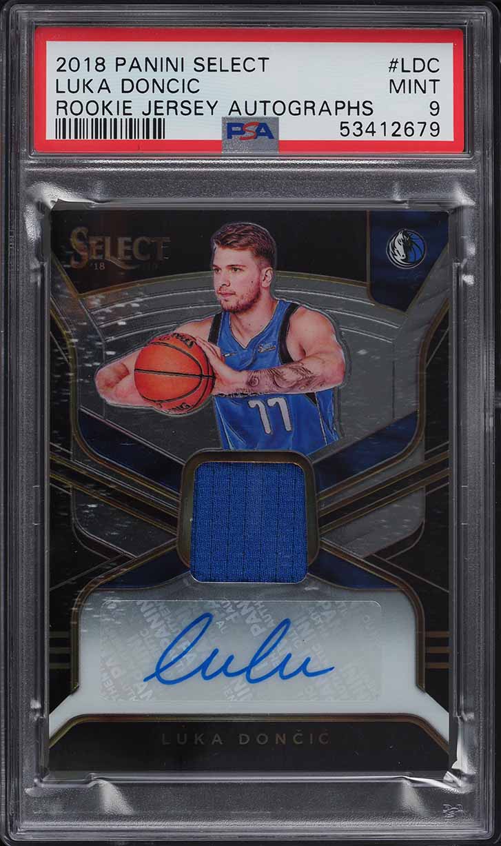 2018 Select Basketball Luka Doncic ROOKIE PATCH AUTO /199 #LDC PSA