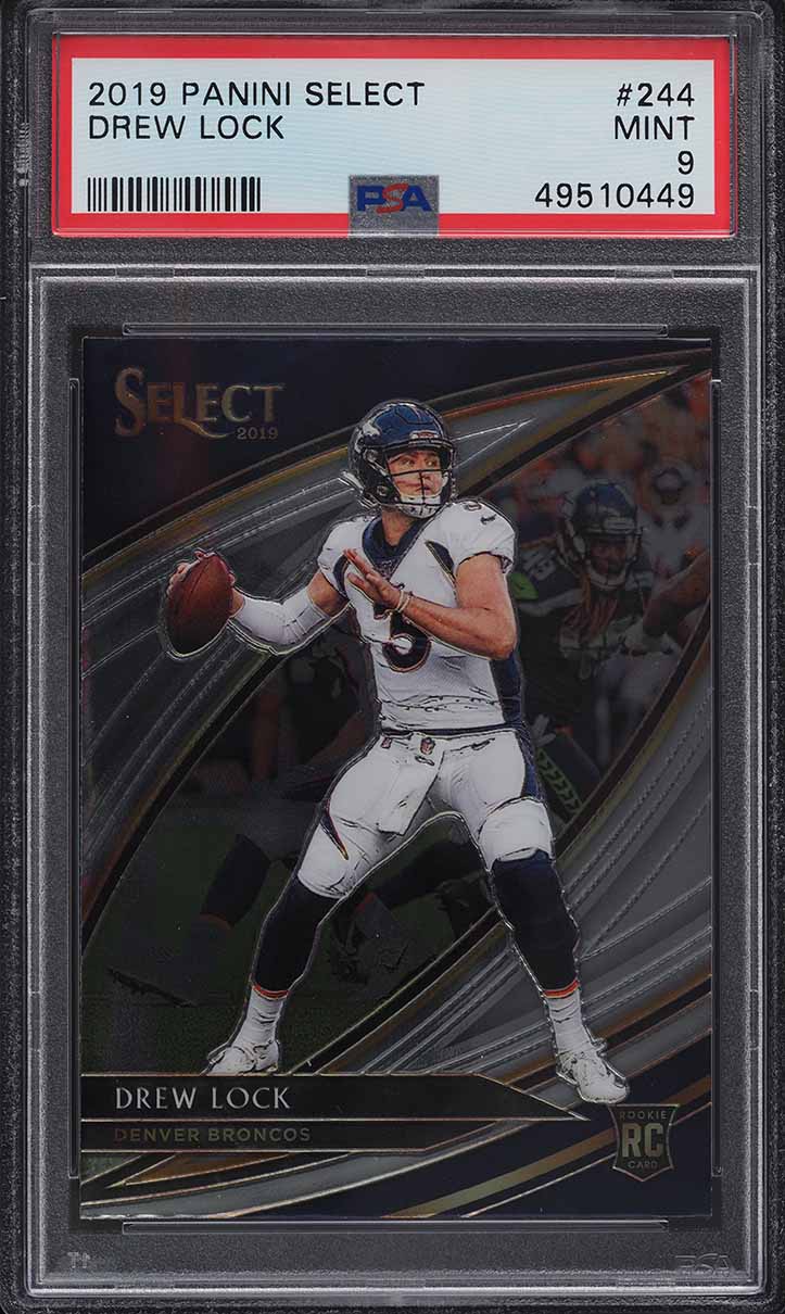 2019 Select Field Level Drew Lock ROOKIE #244 PSA 9 MINT