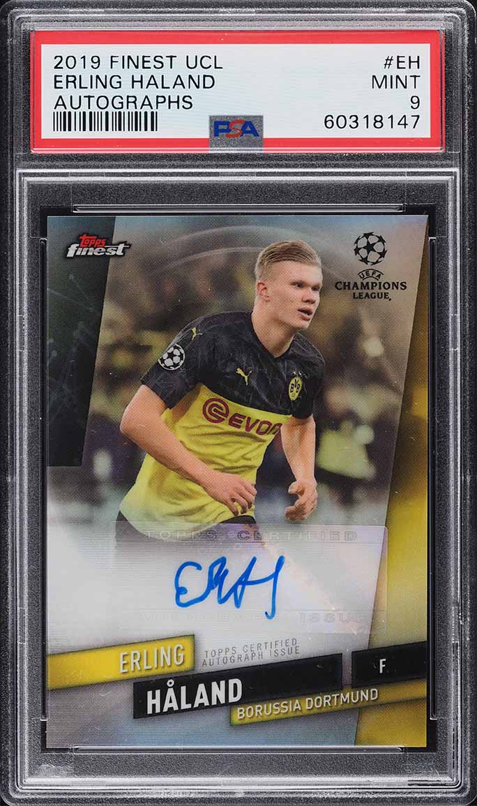 2019 Finest UEFA Champions League Erling Haaland ROOKIE AUTO #EH