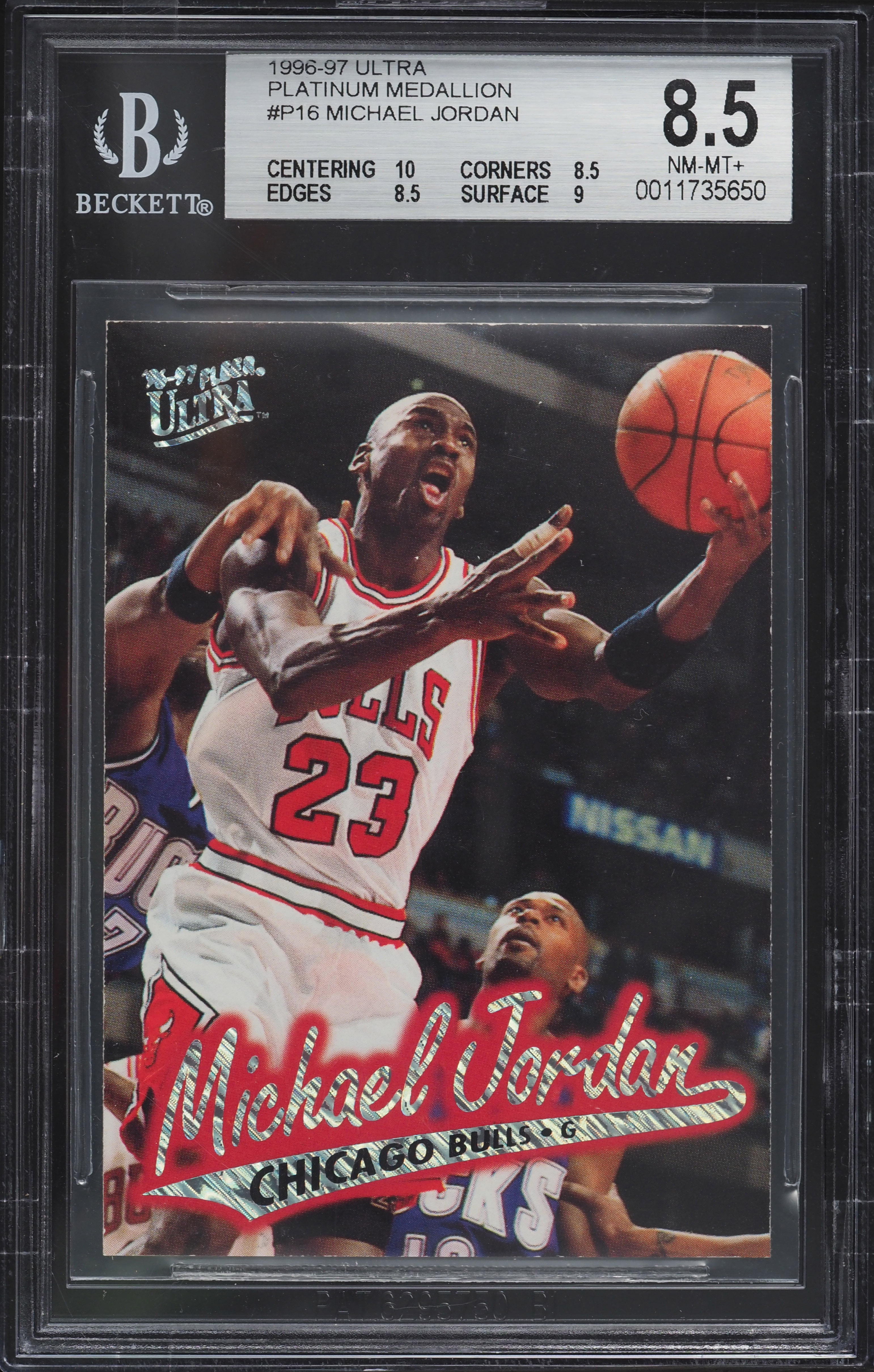 1996 Ultra Platinum Medallion Michael Jordan #P16 BGS 8.5 NM-MT+ 