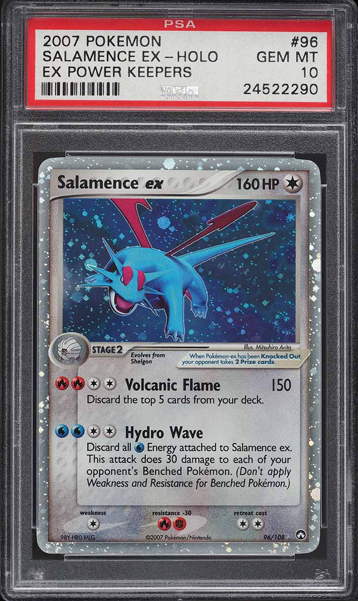 2007 Pokemon EX Power Keepers Holo Salamence Ex #96 PSA 10 GEM