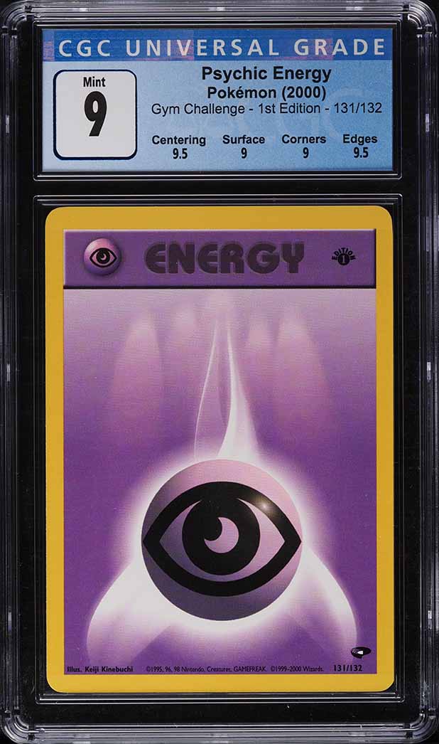 2000 Pokemon Gym Challenge 1st Edition Psychic Energy #131 CGC 9 MINT
