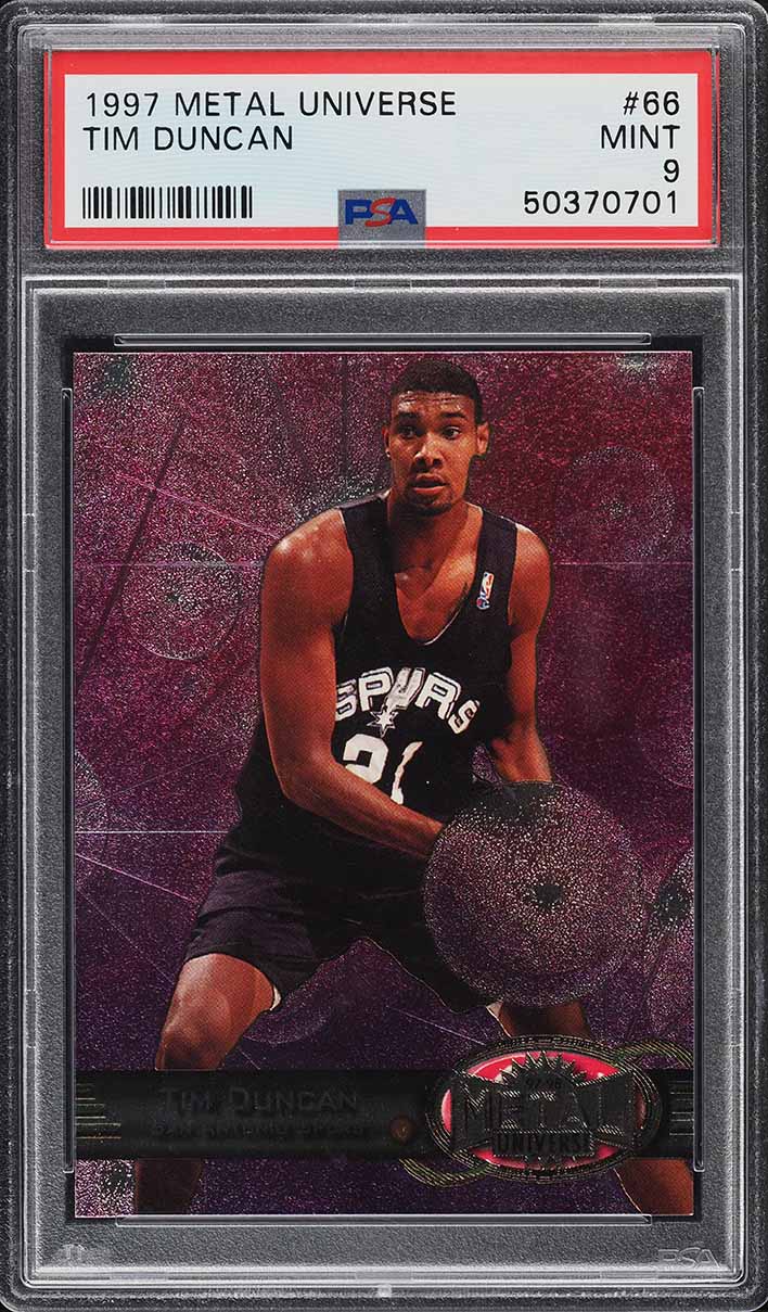 1997 Topps Chrome Refractor Tim Duncan ROOKIE #115 PSA 10 GEM MINT