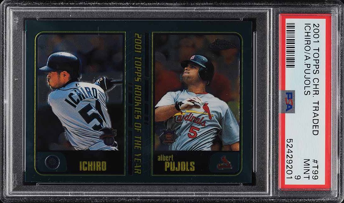 2001 Topps Chrome Traded Ichiro Suzuki & Albert Pujols ROOKIE #T99