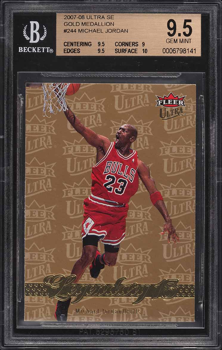 2007 Ultra Se Gold Medallion Michael Jordan L13 #244 BGS 9.5 GEM MINT