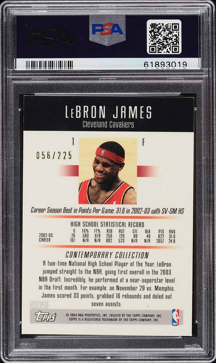 2003 Topps Contemporary Collection Red LeBron James ROOKIE /225 #1