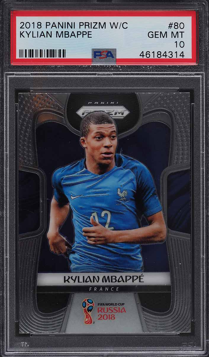 2018 Panini Prizm World Cup Kylian Mbappe ROOKIE #80 PSA 10 GEM