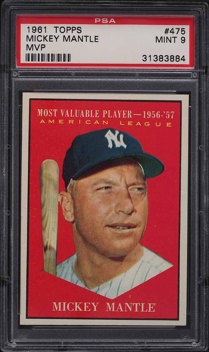 1961 Topps Mickey Mantle MVP #475 PSA 9 MINT