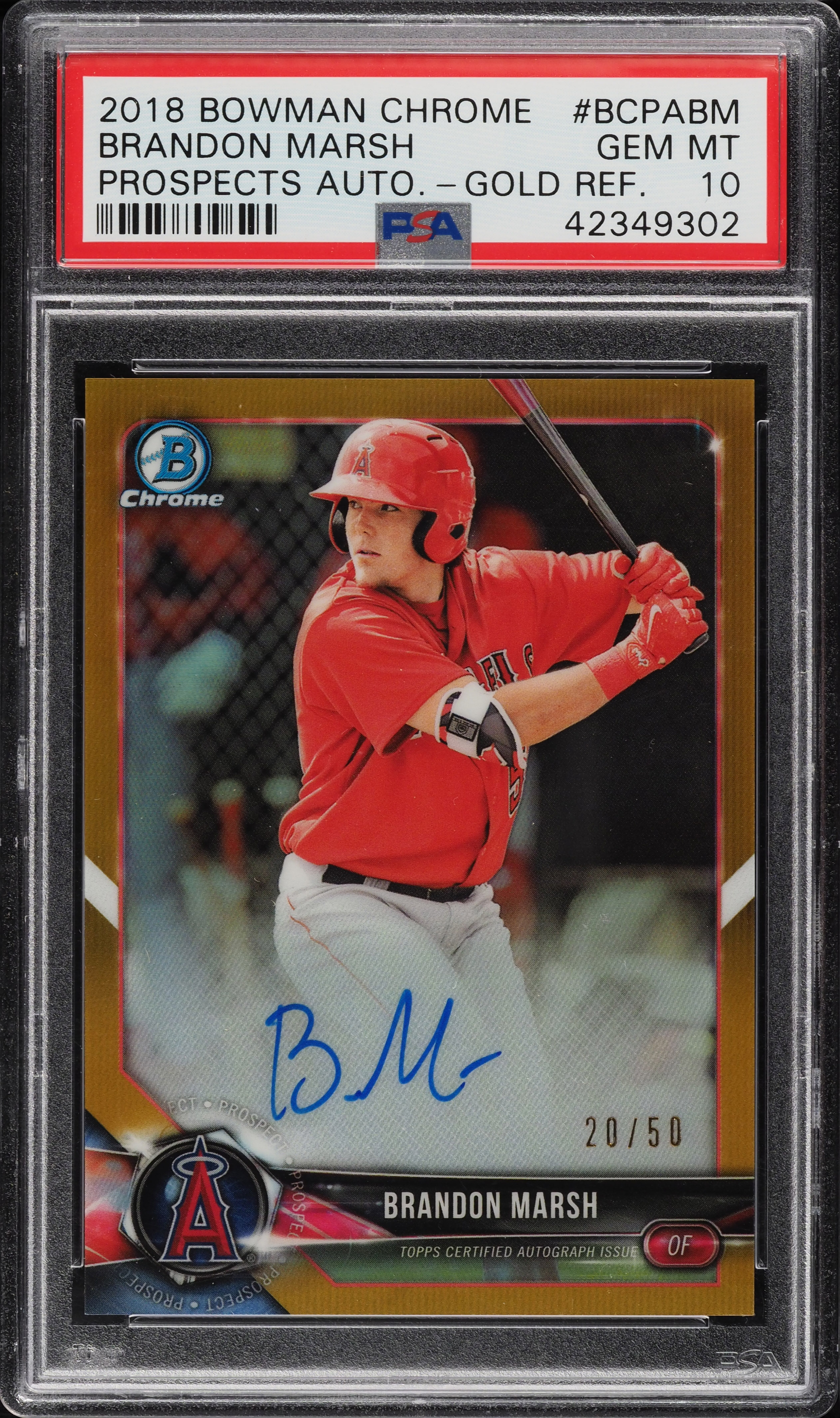 2018 bowman Brandon marsh auto リフ PSA9 v225367_2021083014245603M_3.jpg
