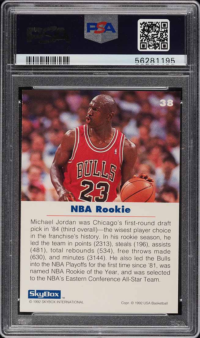 1992 Skybox USA Basketball Michael Jordan #38 PSA 10 GEM MINT