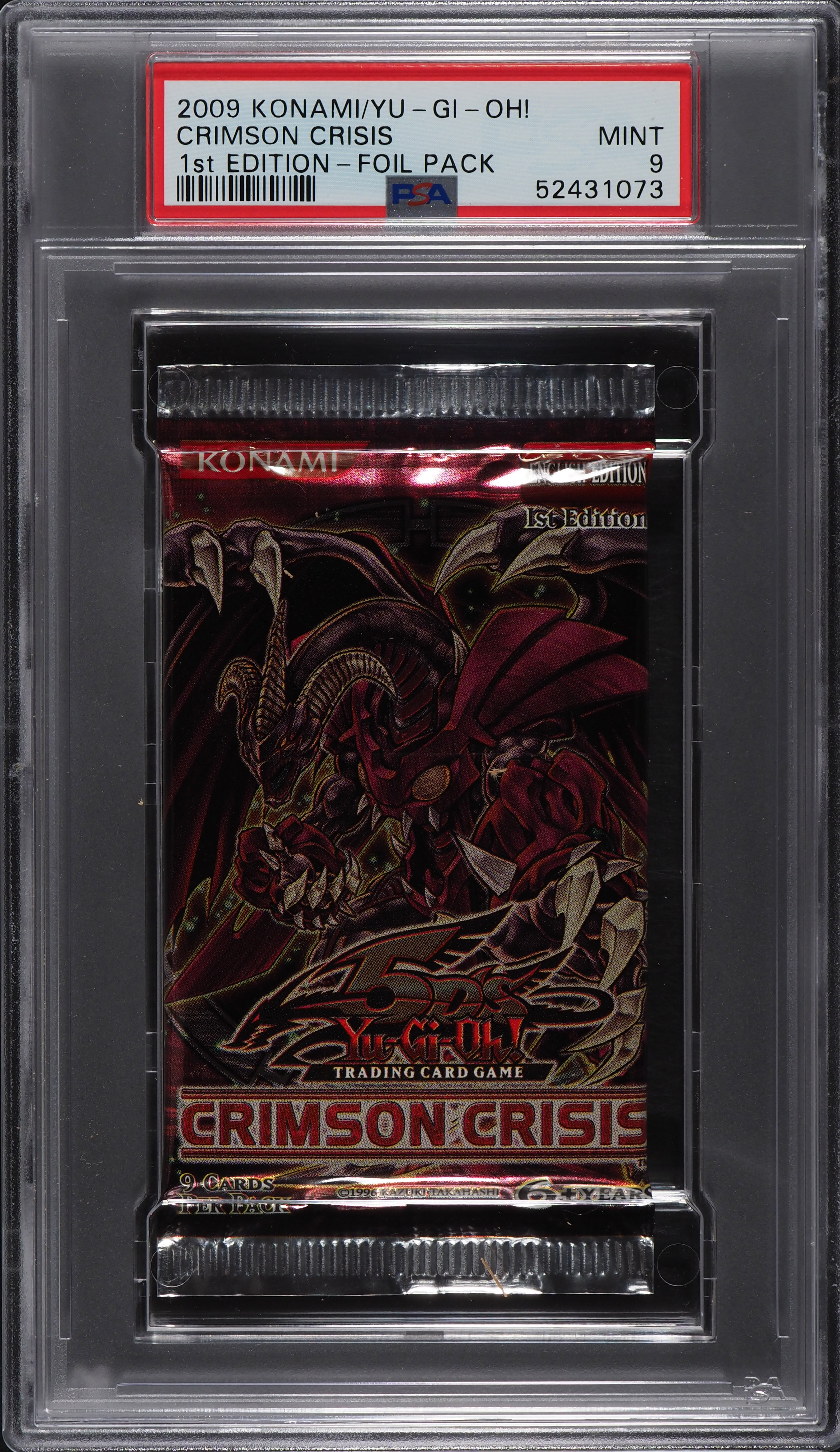 2009 Yu-Gi-Oh! Crimson Crisis 1st Edition Booster Pack PSA 9 MINT
