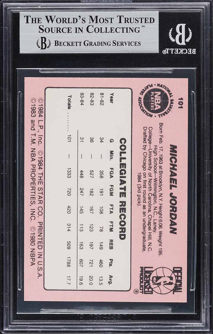 1984-85 Star Basketball Michael Jordan ROOKIE #101 BGS 8.5 NM-MT+