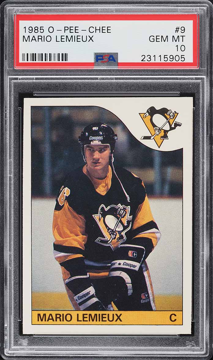 1985 O-Pee-Chee Hockey Mario Lemieux ROOKIE #9 PSA 10 GEM MINT