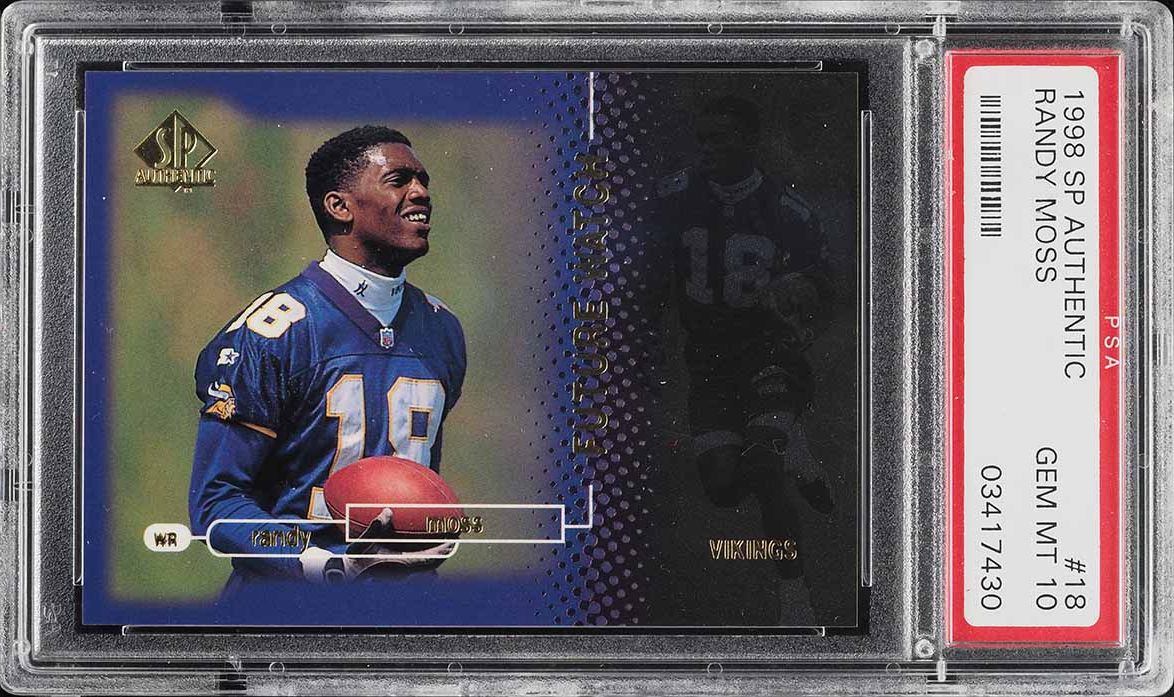 1998 SP Authentic Randy Moss ROOKIE /2000 #18 PSA 10 GEM MINT