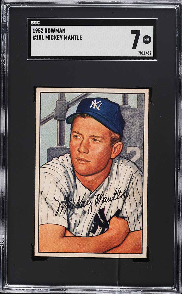 1952 Bowman Mickey Mantle #101 SGC 7 NRMT