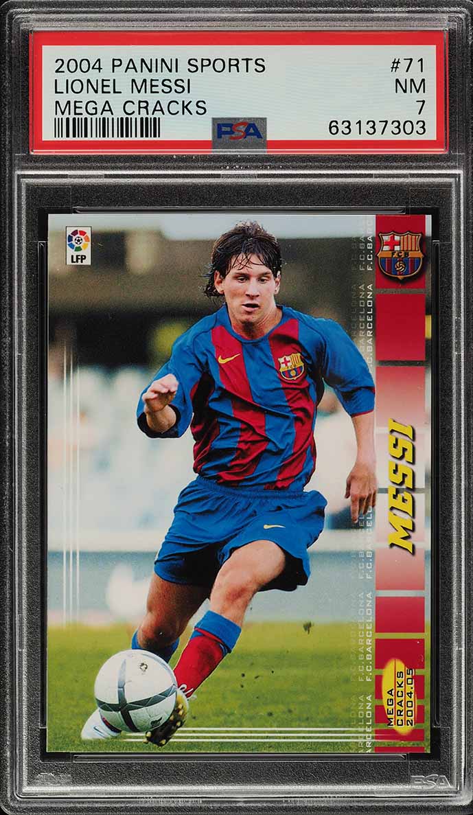 2004 Panini Sports Mega Cracks La Liga Lionel Messi ROOKIE #71 PSA 