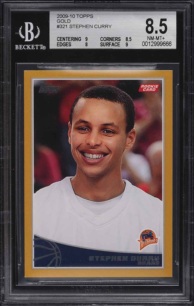 2009 Topps Gold Stephen Curry ROOKIE /2009 #321 BGS 8.5 NM-MT+