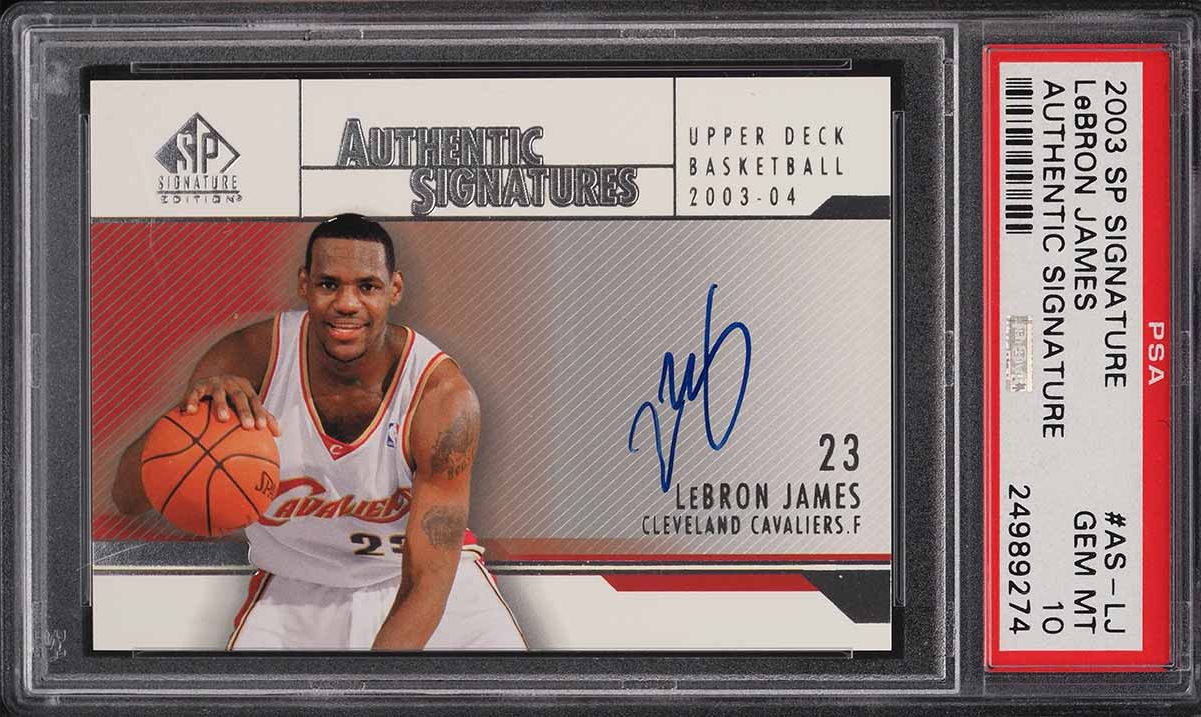 2003 SP Authentic Signatures LeBron James ROOKIE AUTO #AS-LJ PSA 10 GEM MINT