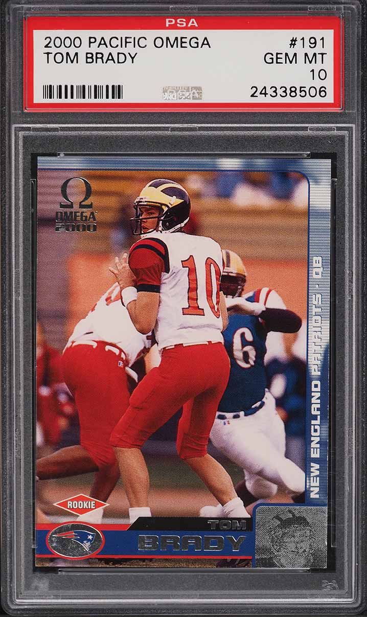 2000 Pacific Omega Tom Brady ROOKIE RC /500 #191 PSA 10 GEM MINT