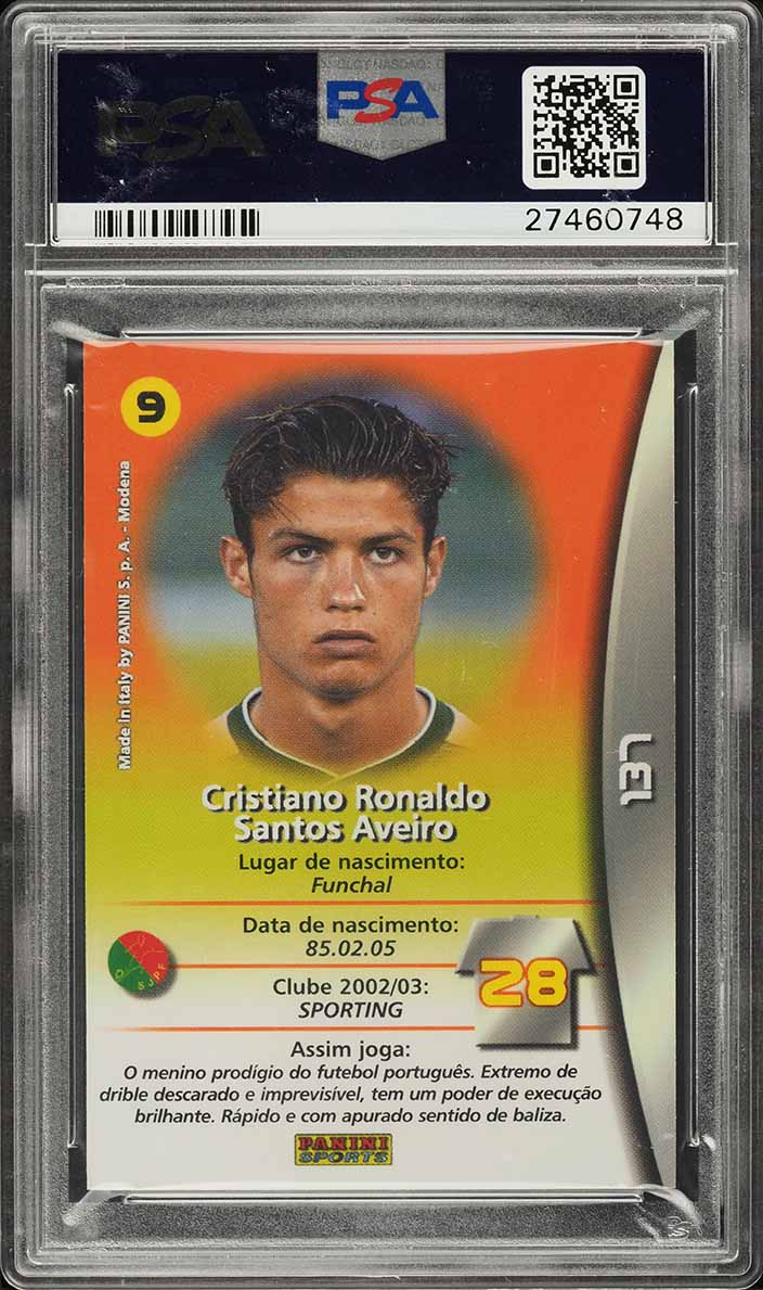 2003 Panini Sports Mega Craques Cristiano Ronaldo ROOKIE RC #137 PSA 10 GEM MINT
