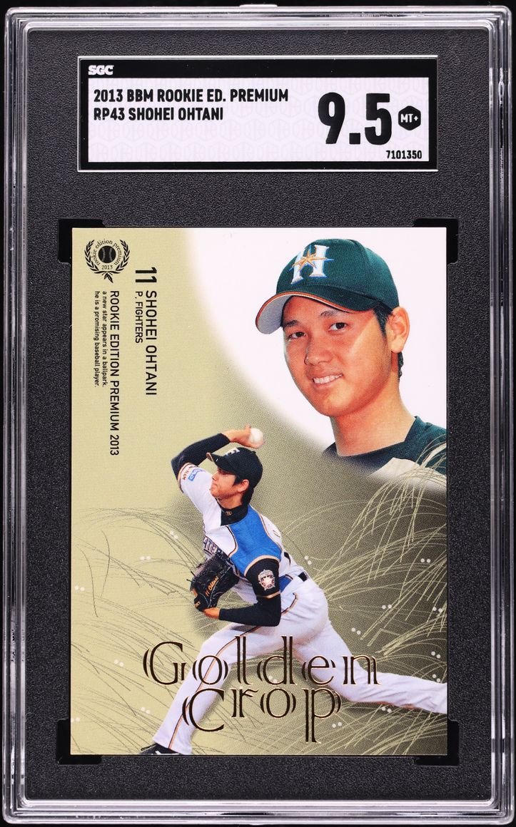 2013 BBM Rookie Edition Premium Shohei Ohtani ROOKIE #RP43 SGC 9.5 MINT+