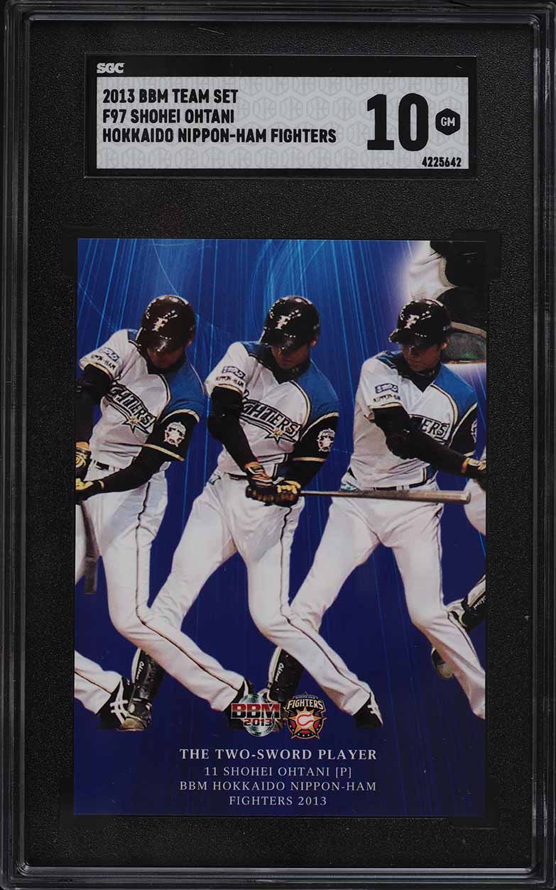 2013 BBM Japan Hokkaido Nippon Ham Fighters Shohei Ohtani ROOKIE RC #F97 SGC 10