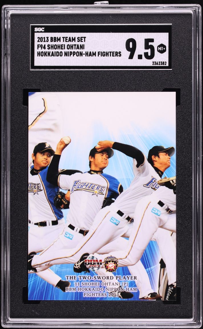 2013 BBM Japan Hokkaido Nippon Ham Fighters Shohei Ohtani ROOKIE #F94 SGC 9.5 MINT+