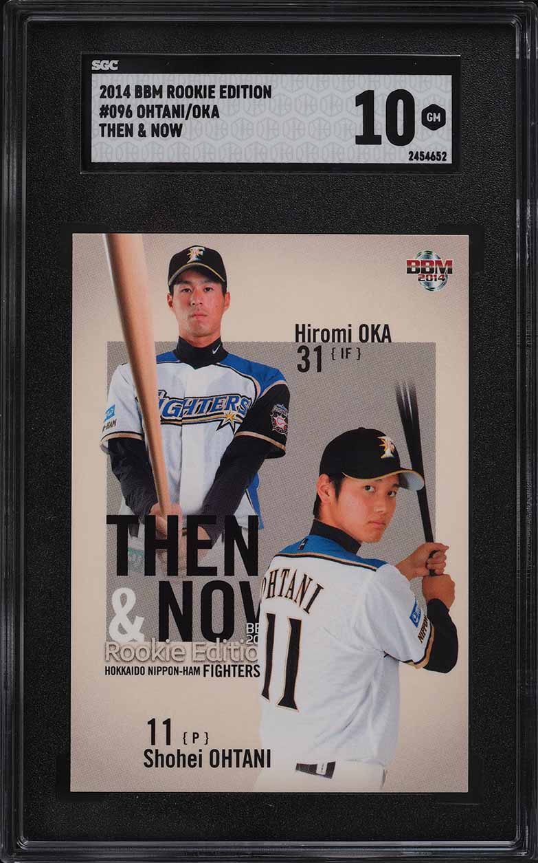 2014 BBM Rookie Edition Shohei Ohtani & Hiromi Oka ROOKIE #096 SGC 10 GEM MINT
