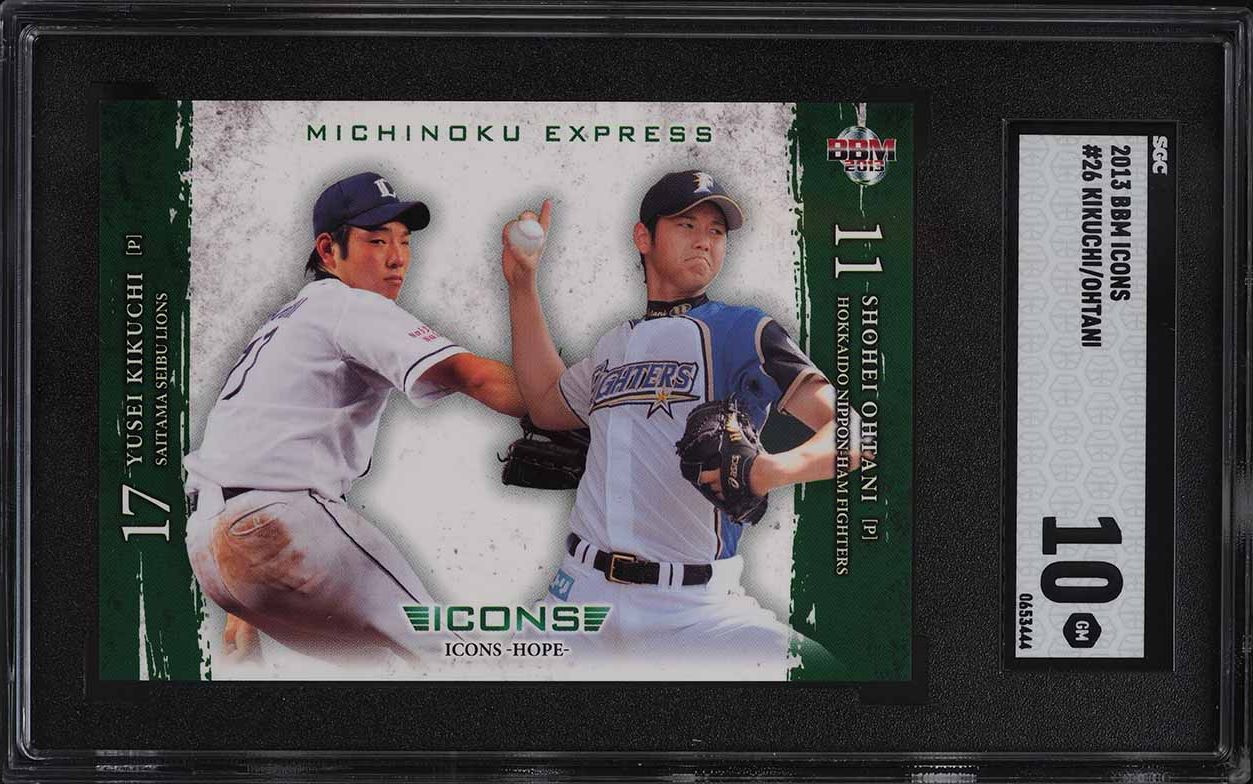 2013 BBM Icons Yusei Kikuchi Shohei Ohtani ROOKIE RC #26 SGC 10 GEM MINT